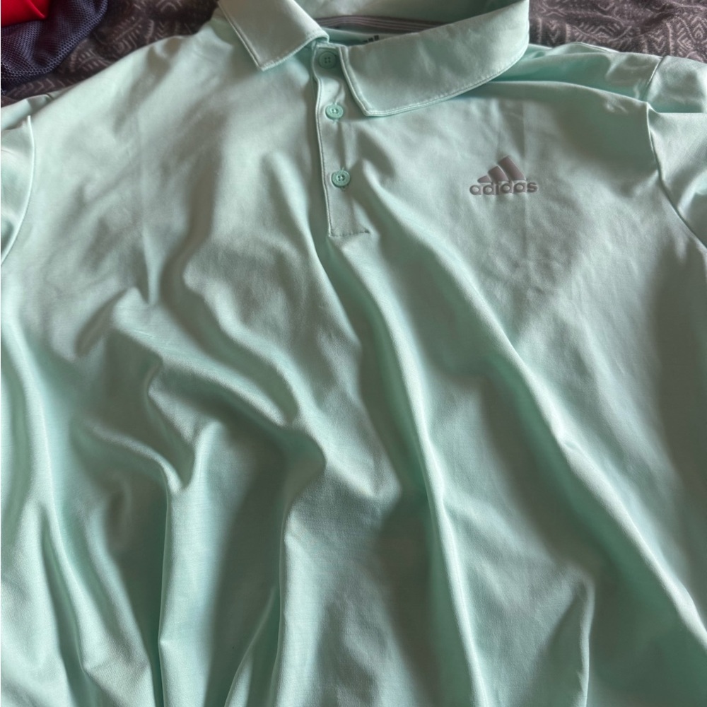 Men's adidas Green golf Polo Shirt medium